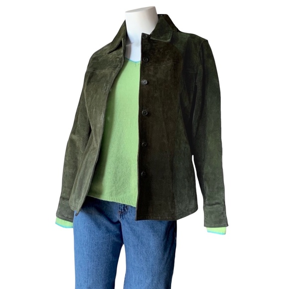 Luscious light lime 100% cashmere v-neck sweater - size M - Picture 4 of 7